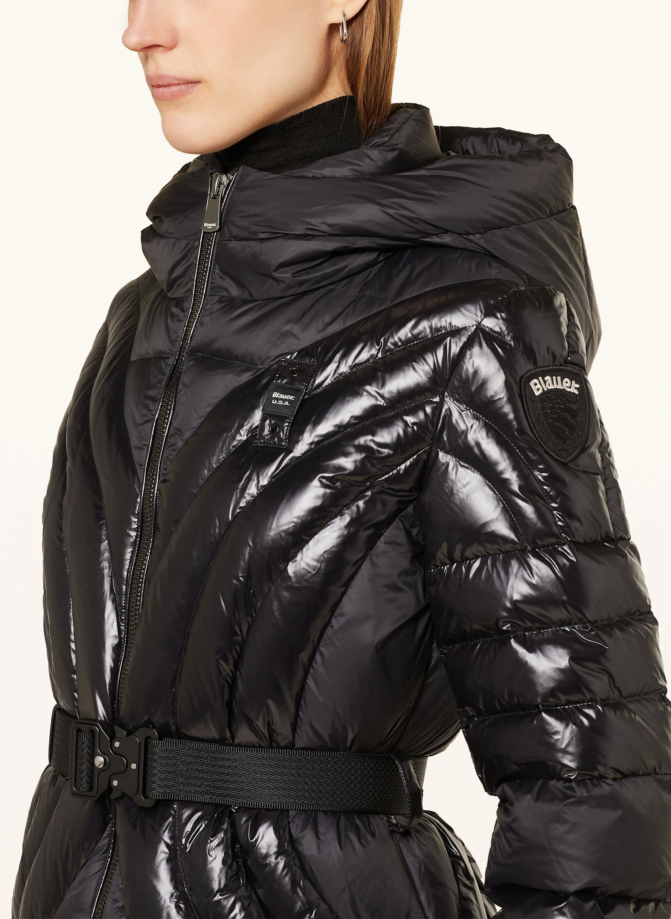 Blauer Daunenmantel QUINCY