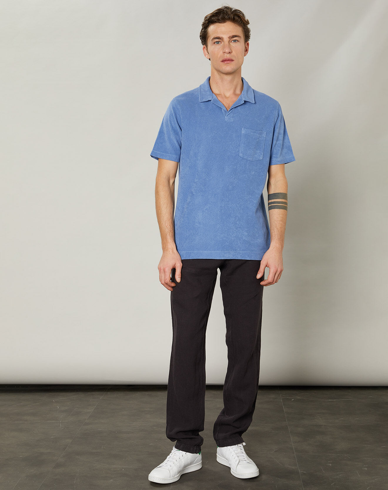 Hartford Polo en éponge chambray