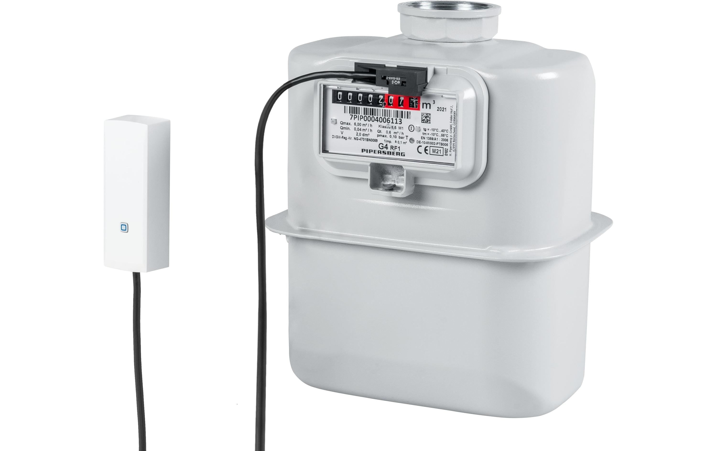 Smart Home Schnittstelle für GaszählerHmIP-ESI-GAS: Gasverbrauch komfortabel im Blick behalten – zu jeder Zeit.