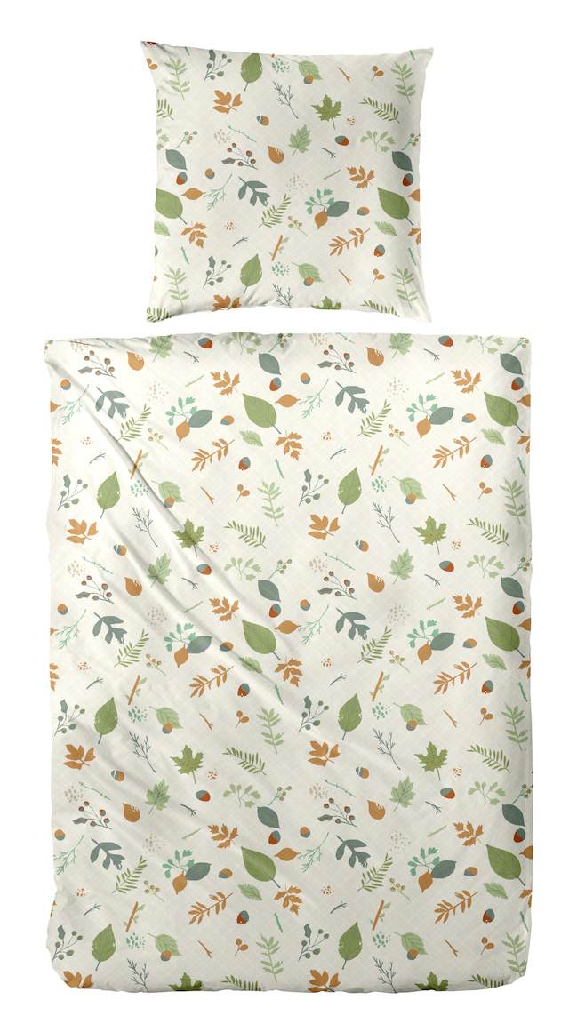 Primera Bettwäsche »Biber-Bettwäsche Branches« 2 Stk. tlg. mit floralen Motiven
