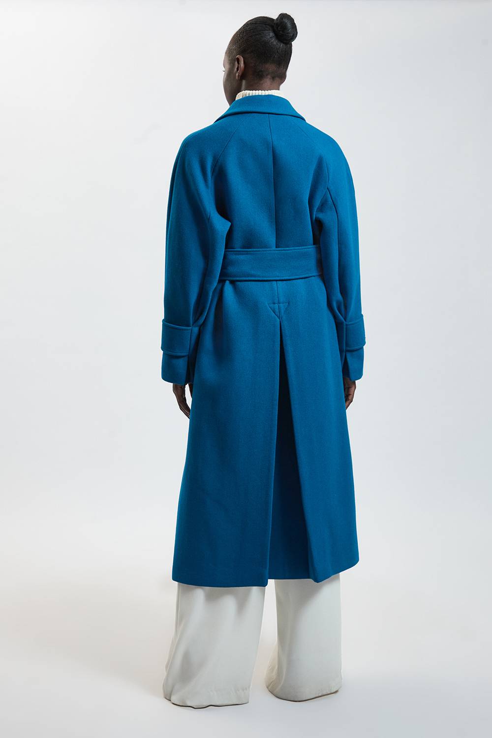 KarenMillen Manteau Trench Maxi En Laine Avec Ceinture