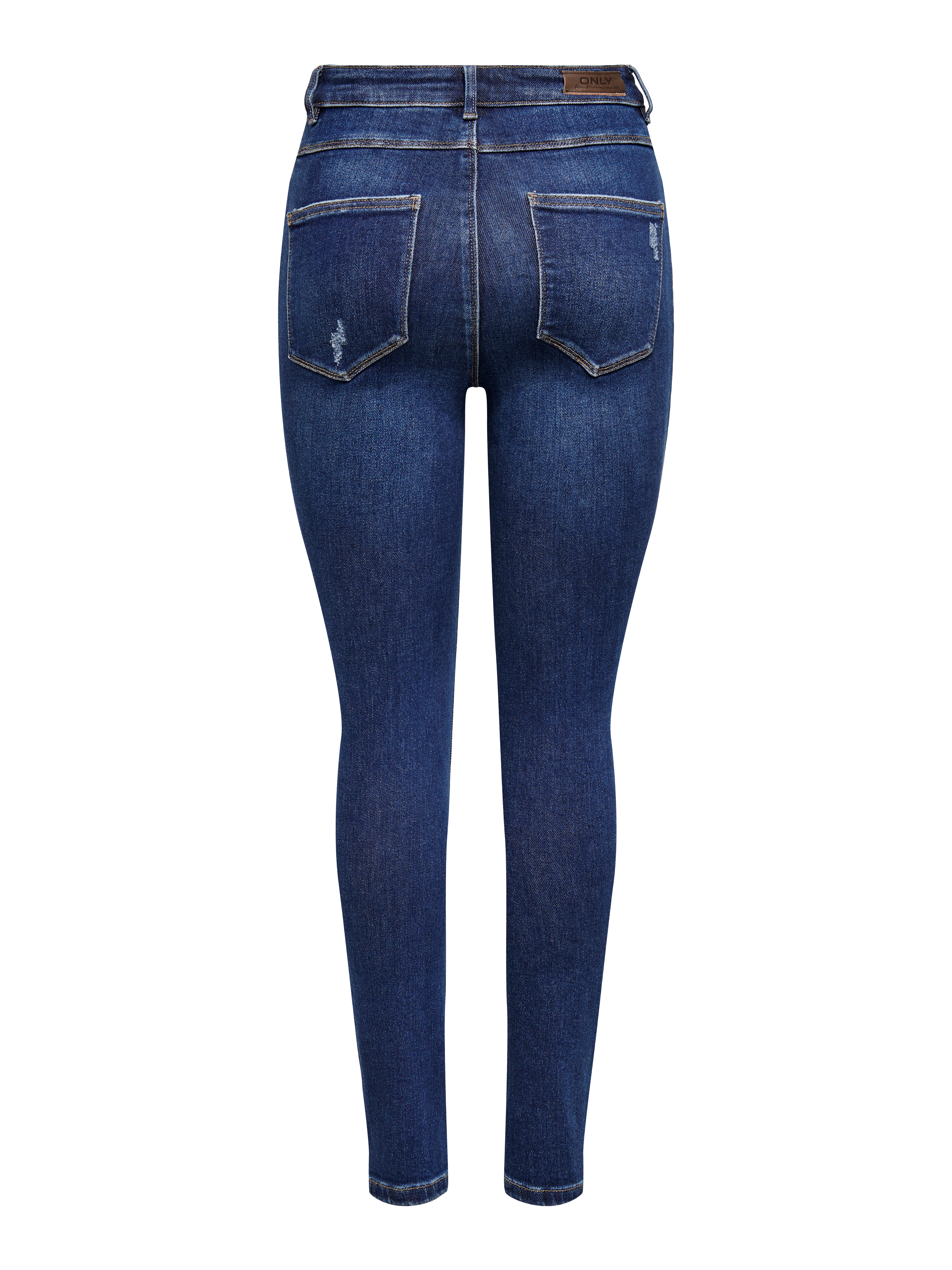 ONLMILA Hohe Taille Skinny Fit Jeans Dark Blue Denim
