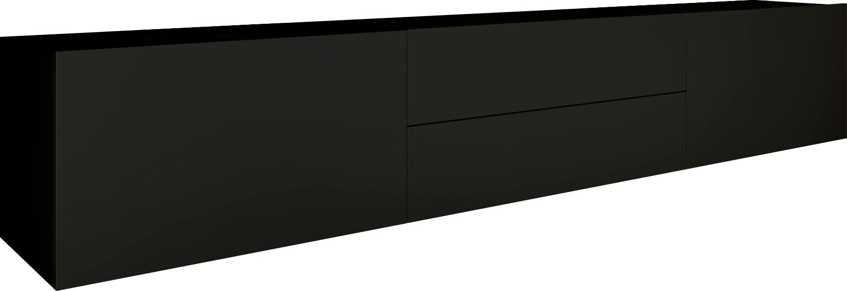 borchardt Möbel Lowboard »Sophia« Breite 200 cm mit 2 Klappen und 2 Schubkästen, stehend und hängend