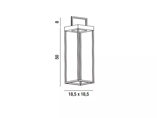 Lampe de table solaire et rechargeable CAGE de Perenz Gris Foncé H50cm