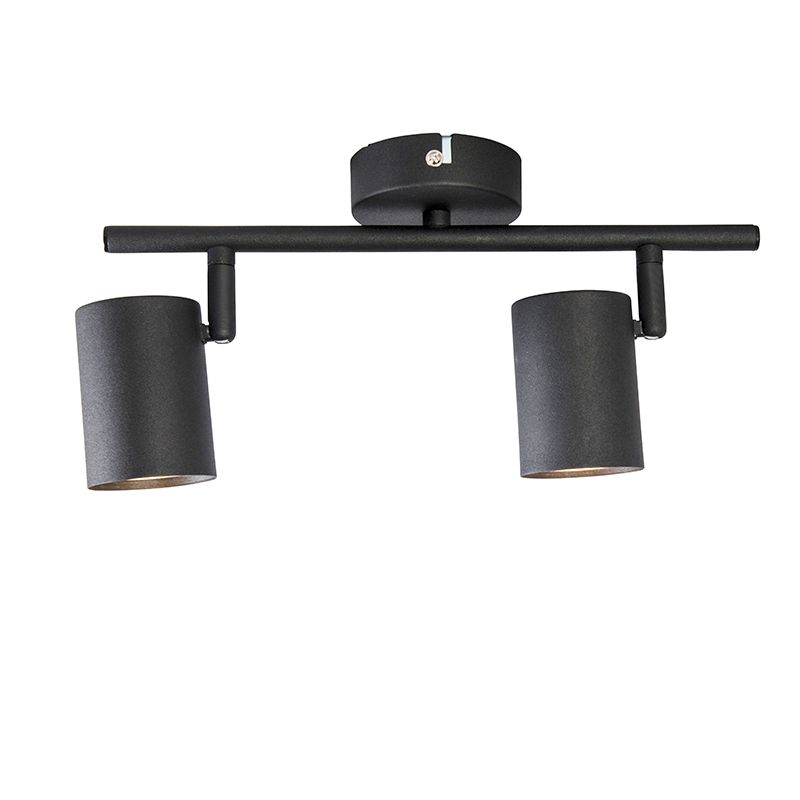 Smart spot zwart kantelbaar incl. 2 WiFi GU10 - Jeana