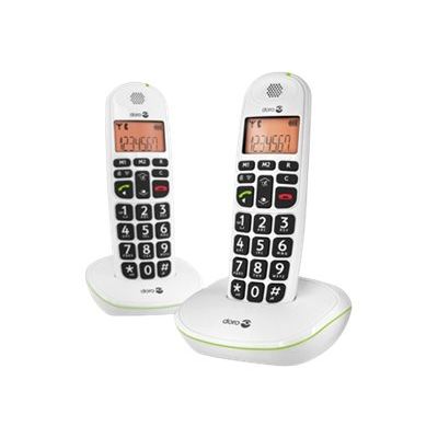 Doro PhoneEasy 100W Duo - téléphone sans fil + combiné supplémentaire - blanc