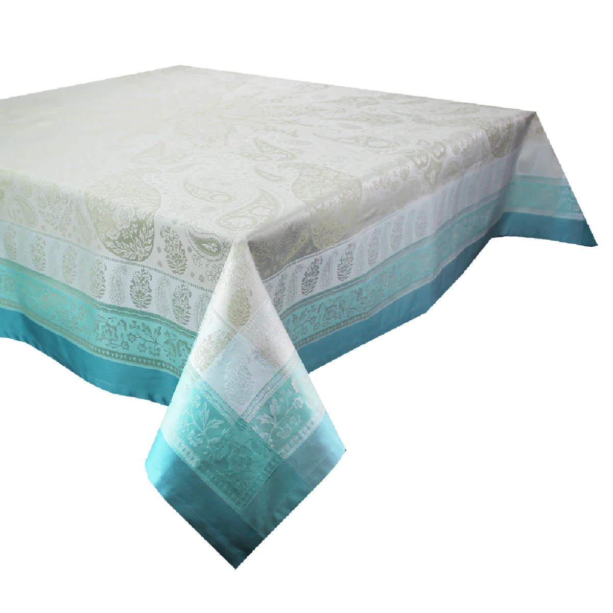 Nappe antitache déperlant pur coton gris 174x174 Garnier Thiebaut