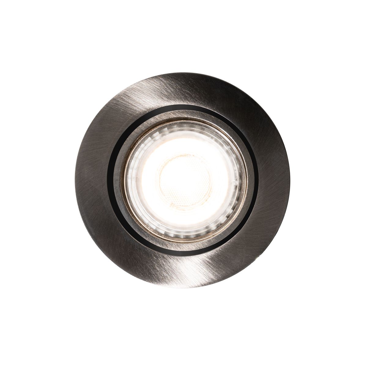 Moderne inbouwspot gunmetal GU10 50 mm rond kantelbaar - Cisco