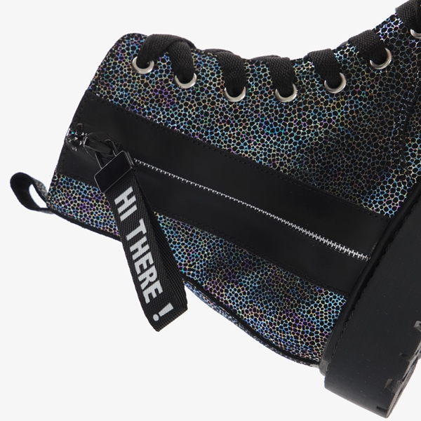 Braqeez leren meisjes boots met metallic details