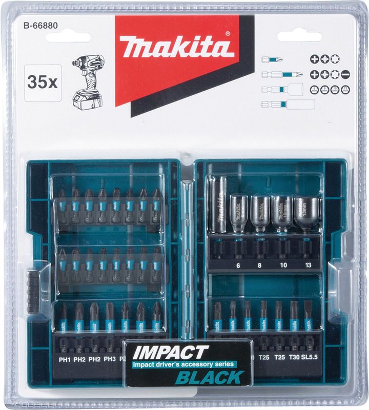 Makita Boorset B-66880 - 35-delig - Incl. koffer