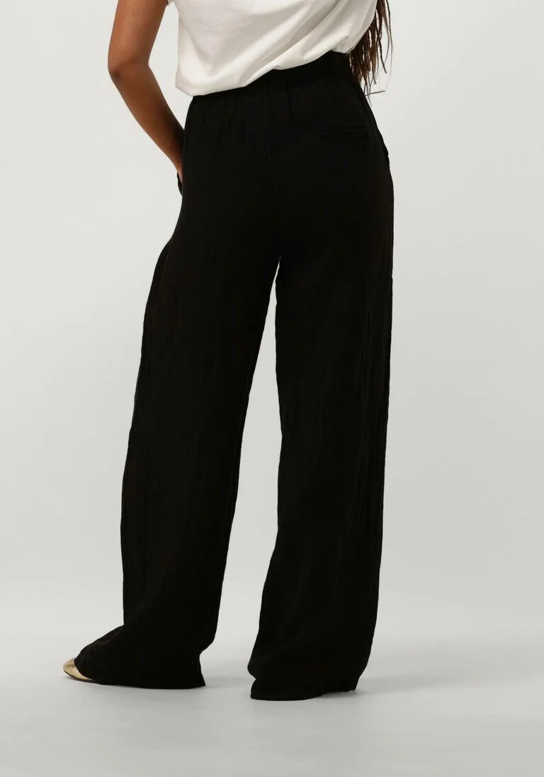NUKUS zwarte nukus wijde broek silky pants