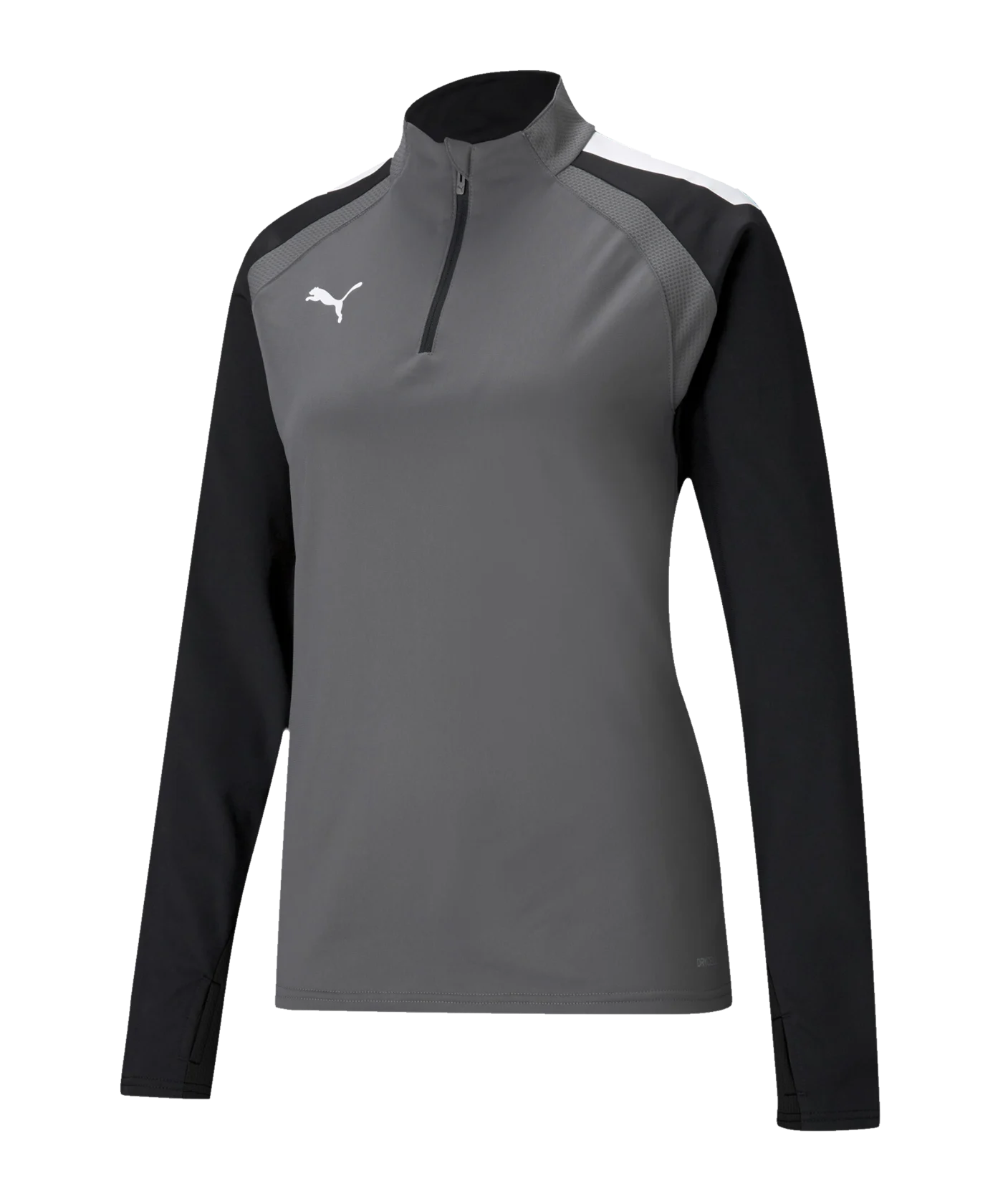 PUMA teamLIGA HalfZip Sweatshirt Damen Grau Schwarz F013