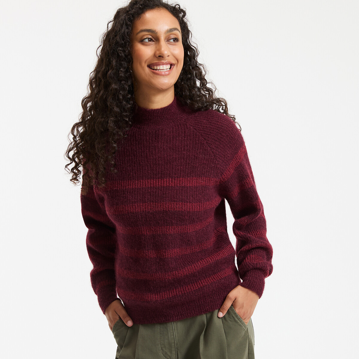 COLEÇÕES LA REDOUTE<br>Gestreepte trui em alpaca mista Signature ARISTIDE