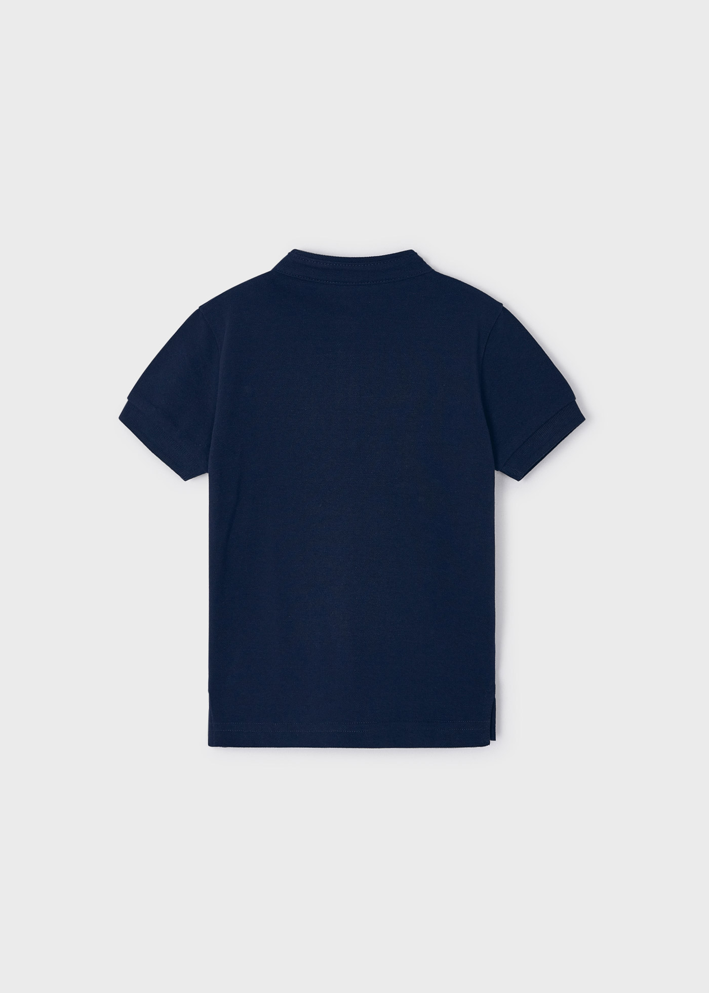 Camisa polo de algodão sustentável com gola mandarim para meninos