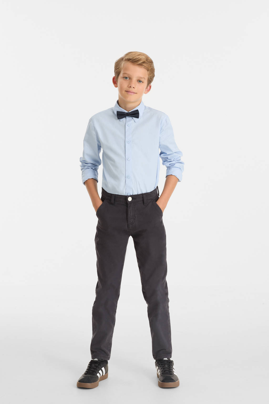 slim fit chino donkergrijs