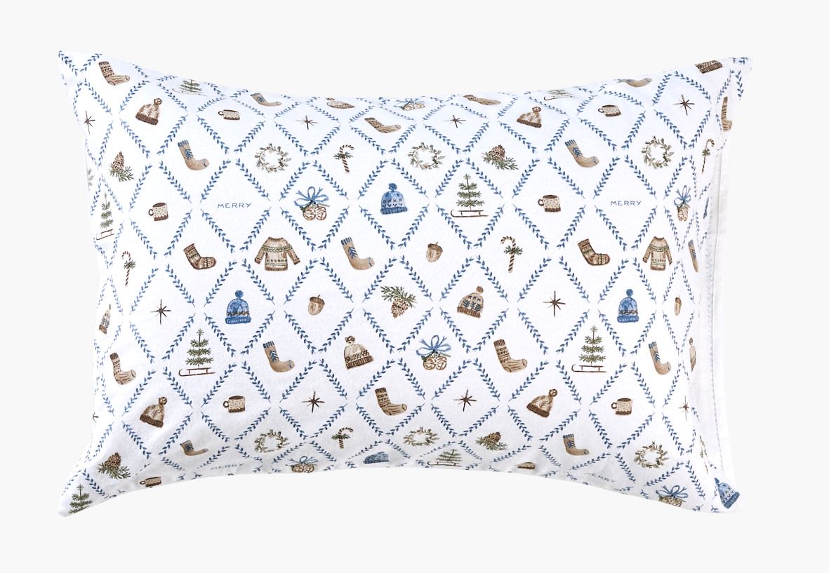 Flanell putevar multi blå - 70x100 cm