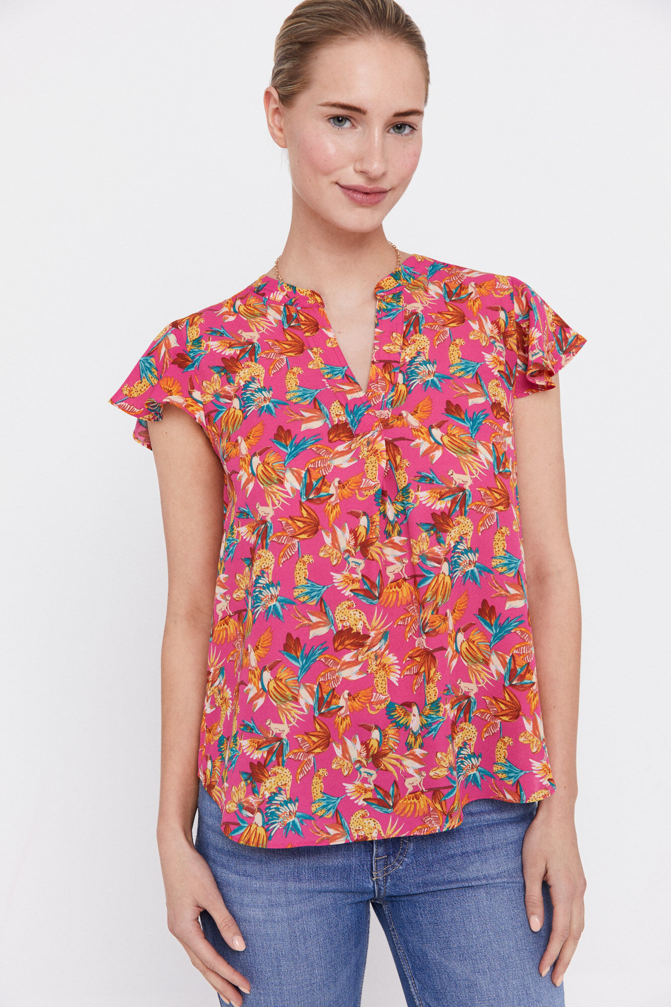 Blusa Flying Manga - Rosa