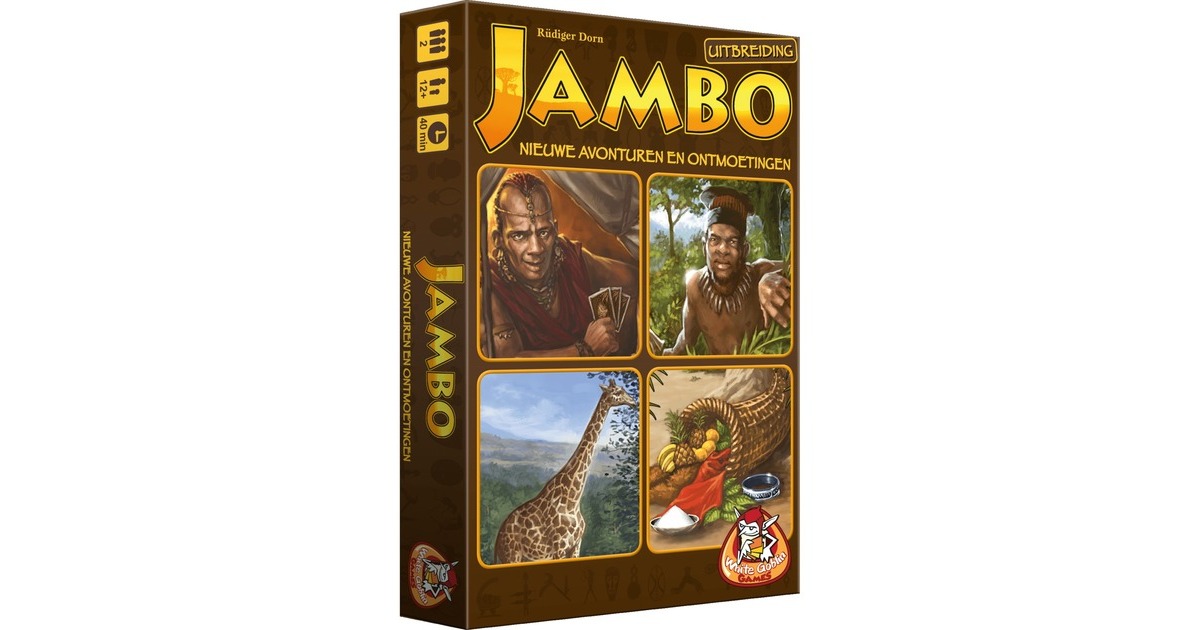 White Goblin GamesJambo: Nieuwe Avonturen en Ontmoetingen Kaartspel  (Uitbreiding, Nederlands, 2 spelers, 40 minuten, Vanaf 12 jaar)