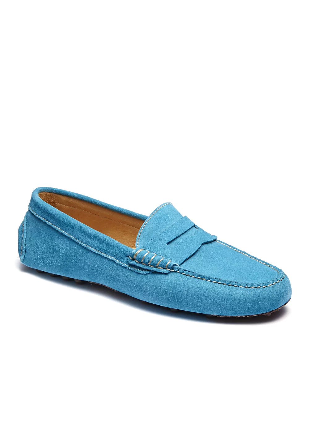 BUCK DRIVER VELOURS TURQUOISE