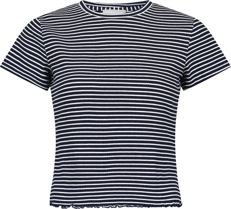 Neo Noir Lonnie Stripe Tee Dark navy