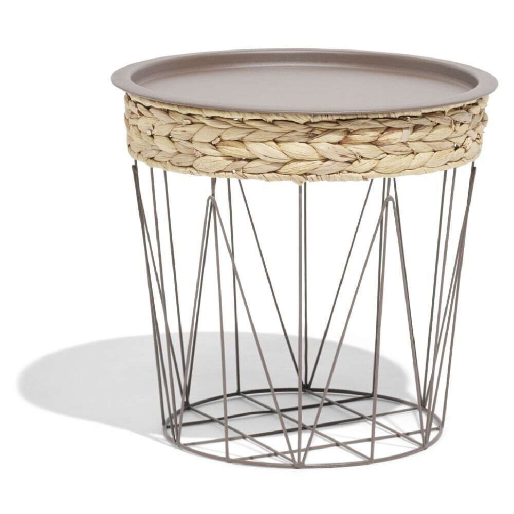 Bout de canapé Gaëlle jonc de mer tressé Ø35xH36cm