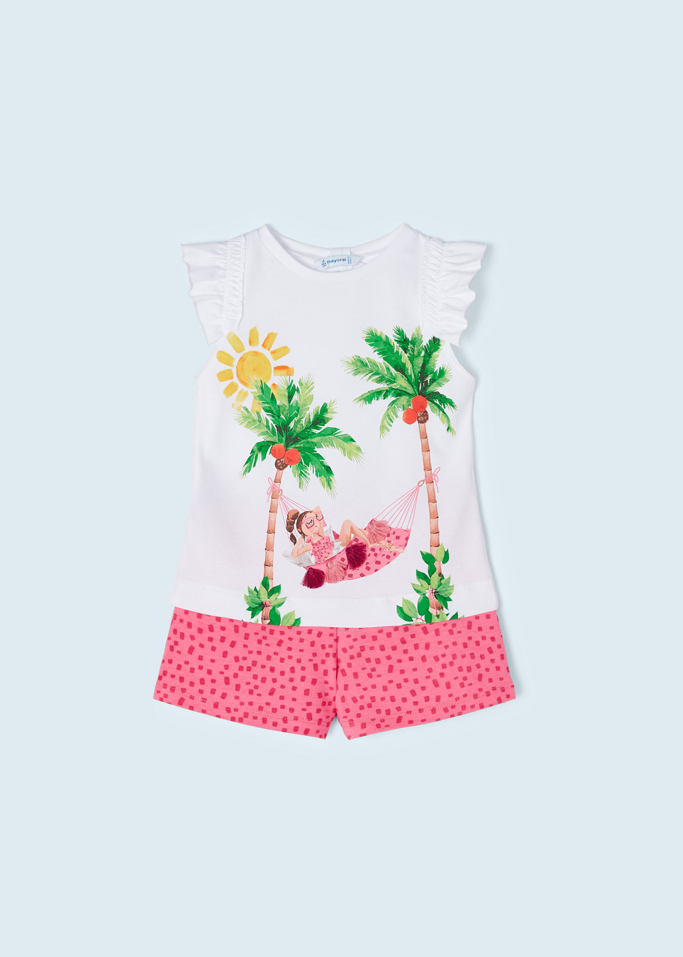 Conjunto de duas peças em algodão sustentável para meninas