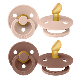 BIBS Fopspeen 0-6 Maanden Anatomic Blush/Woodchuck 2ST