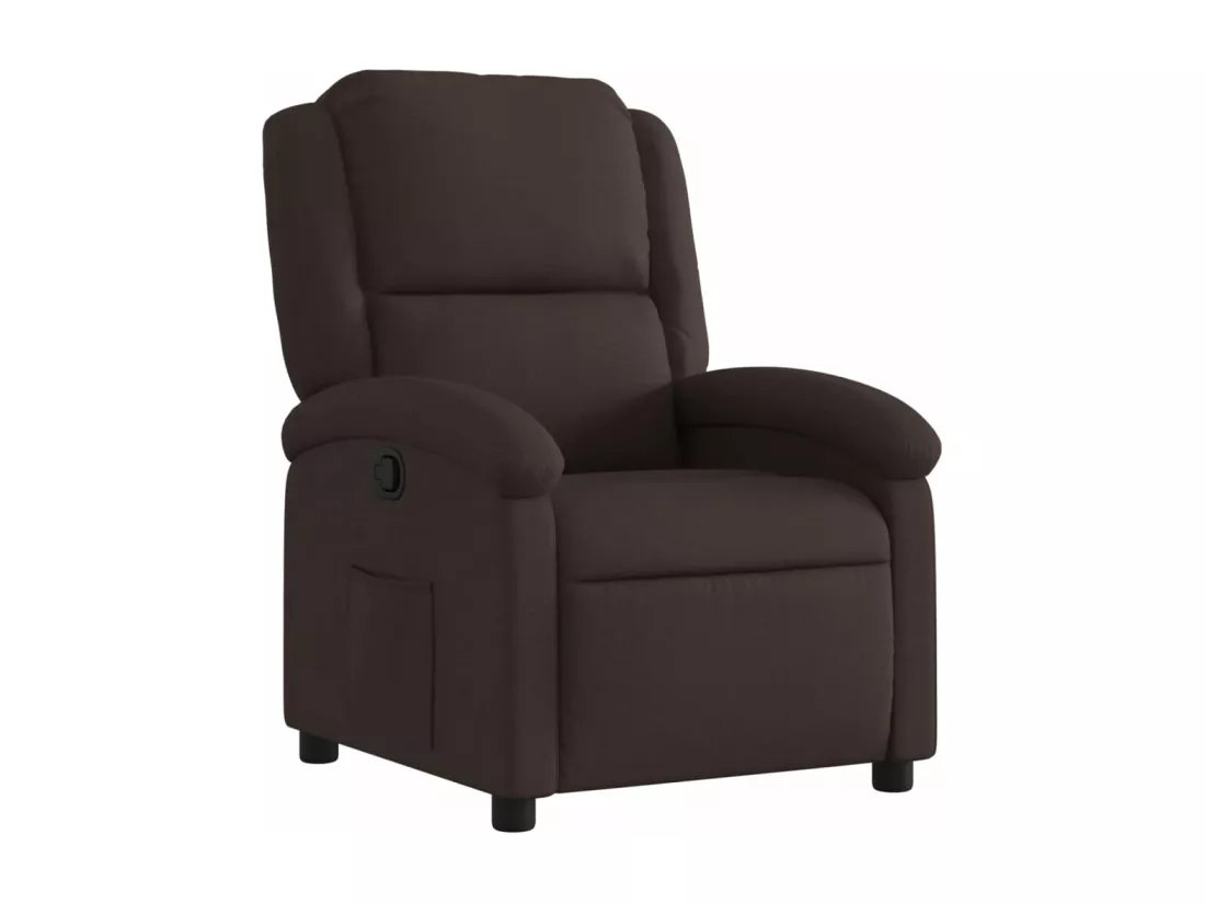 Fauteuil inclinable Marron foncé Tissu