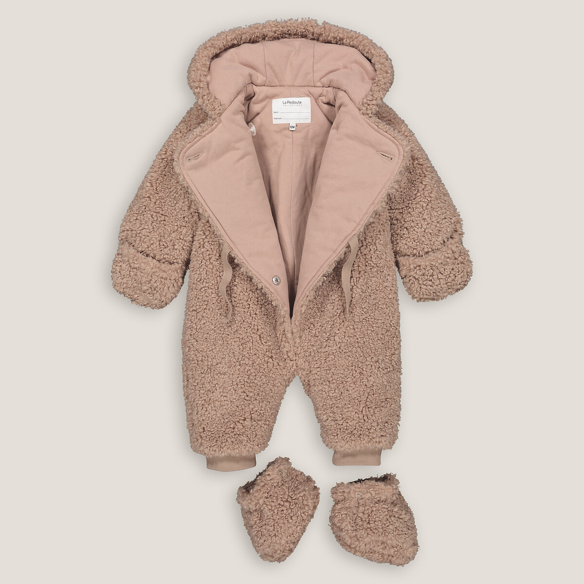 COLEÇÕES LA REDOUTE<br>Conjunto de piloto quente com capuz, em sherpa