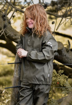 Mikk-Line Regnsett med Sele, Dusty Olive