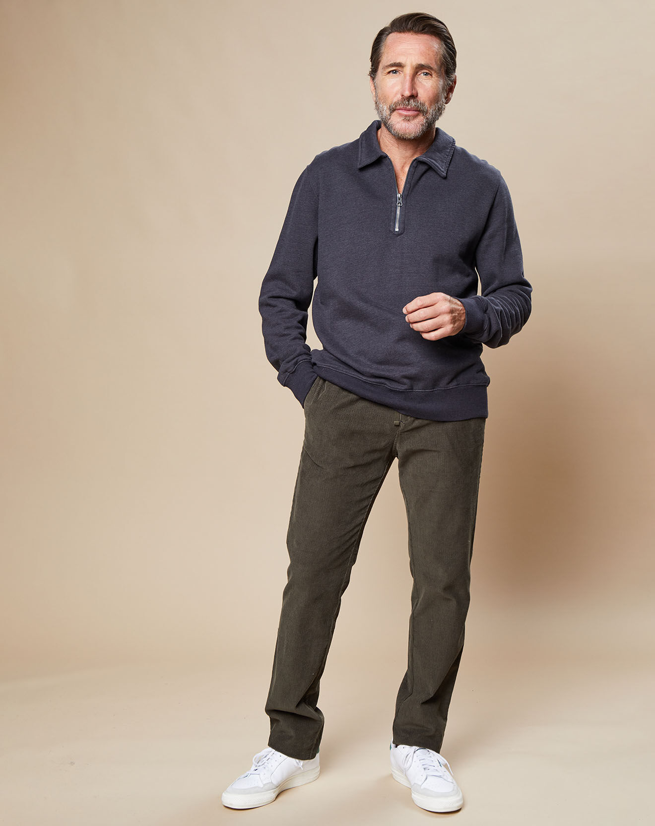 Hartford Sweat polo zippé charcoal