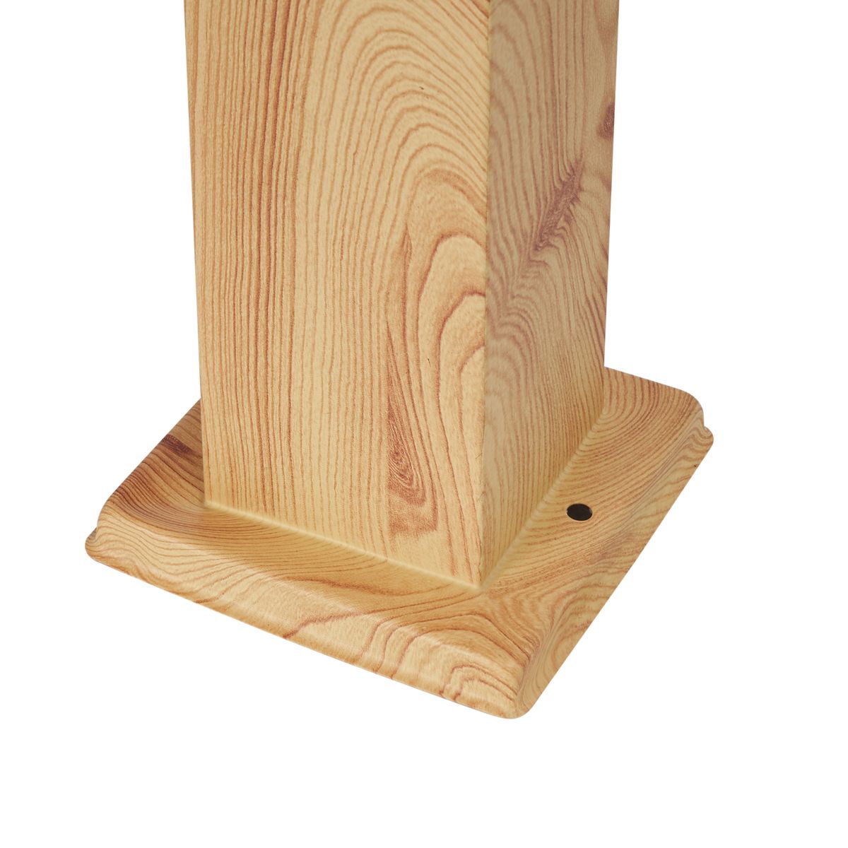 Moderne staande buitenlamp staal met hout print 45cm IP44 - Malois