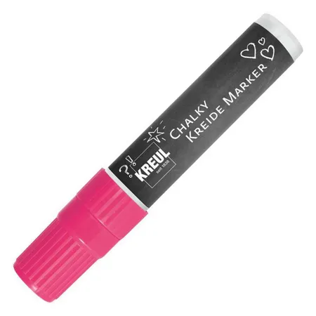 KREUL Chalky Kreidemarker XXL, mit Keilspitze ca. 15 mm, neon pink