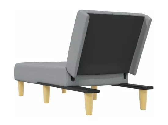 Prolenta Premium - Chaise longue gris clair tissu