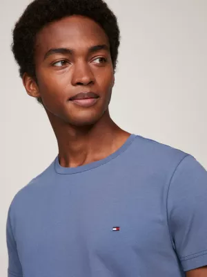 Camiseta Extra Slim Fit com Bordado de Bandeira