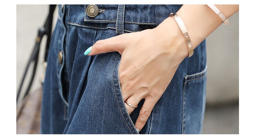 Honey River - Denim jumpsuit met lange mouwen