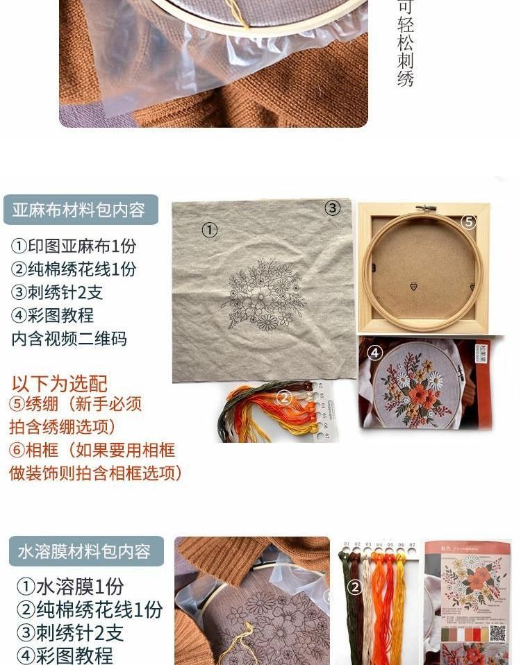 Embroidery Kingdom - DIY-borduurset met bloemen