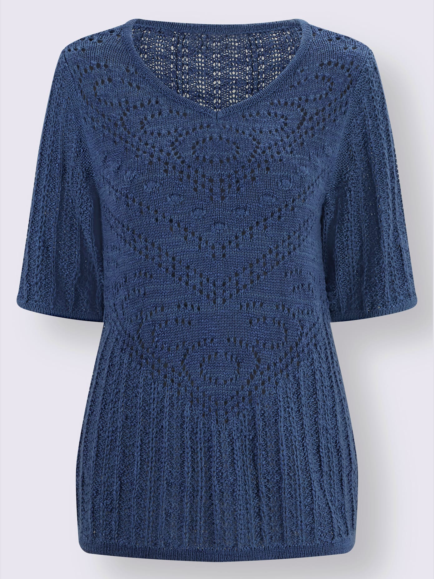 Pull à manches courtes joli fil flammé
