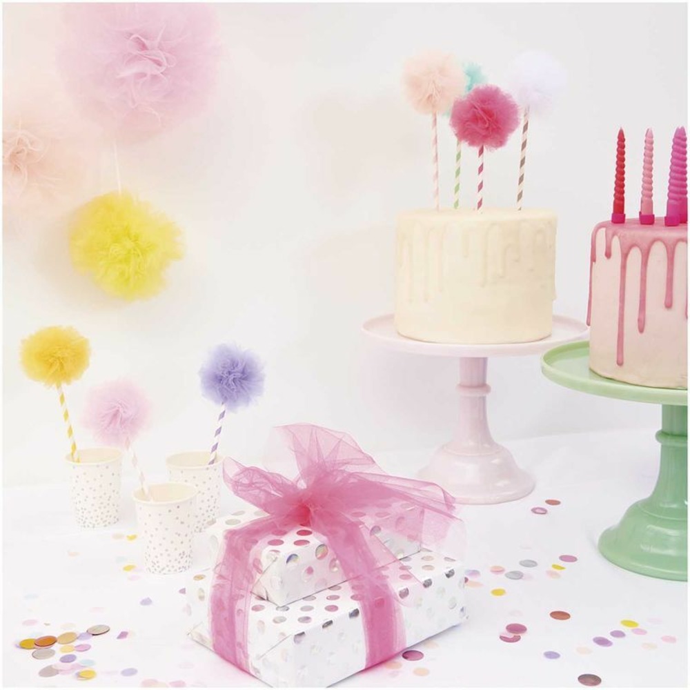 Rouleau de tulle 50 cm x 5 m - rose