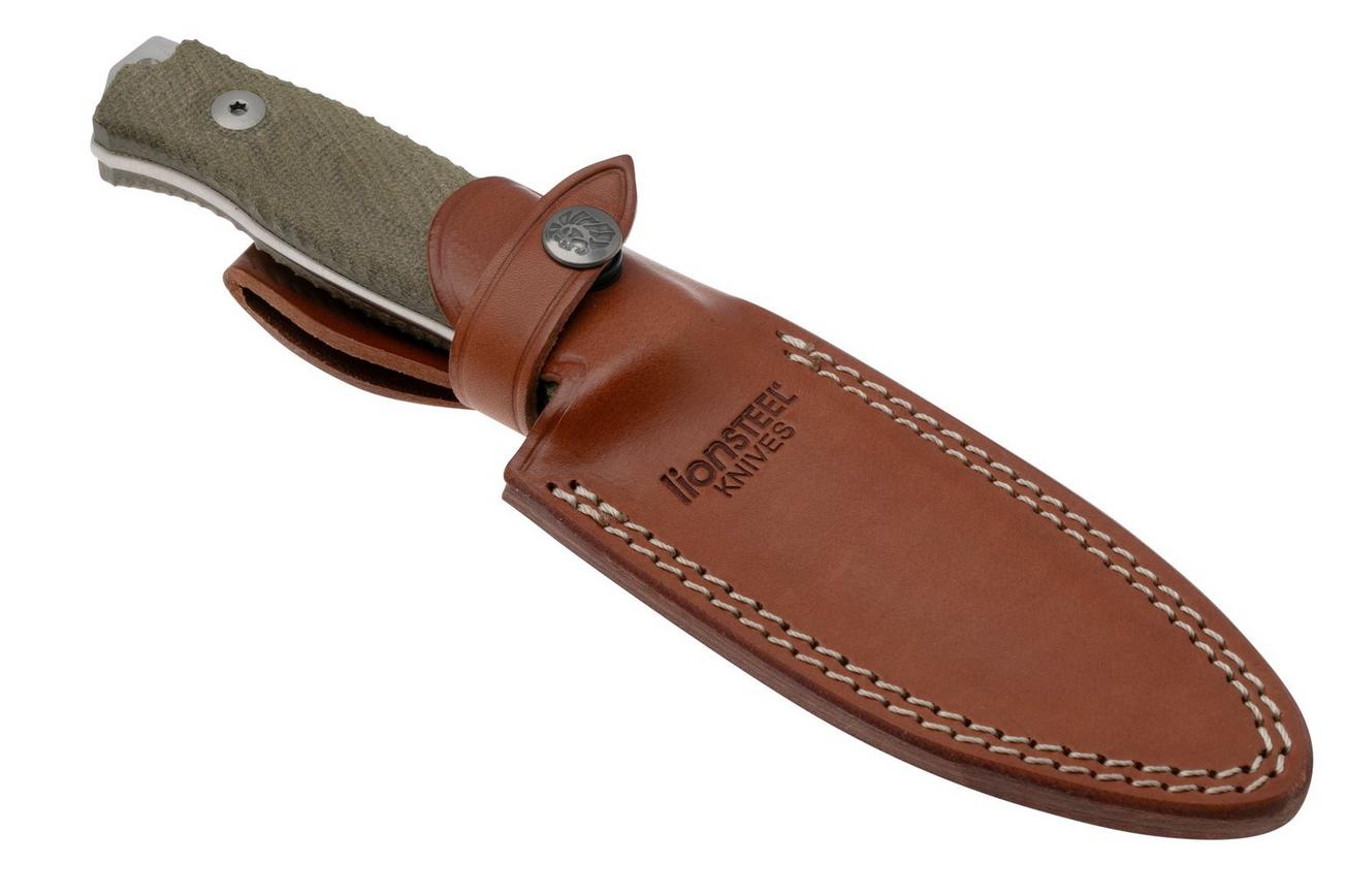 LionSteel M5 Sleipner Green Canvas Micarta survivalmes