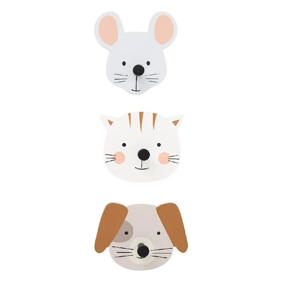 Lot de 3 pateres enfant avec crochet   Adoni        de               Atmosphera