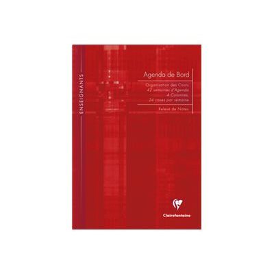 Clairefontaine - Agenda de bord enseignant rigide - A4 - 144 pages - disponible dans différentes couleurs