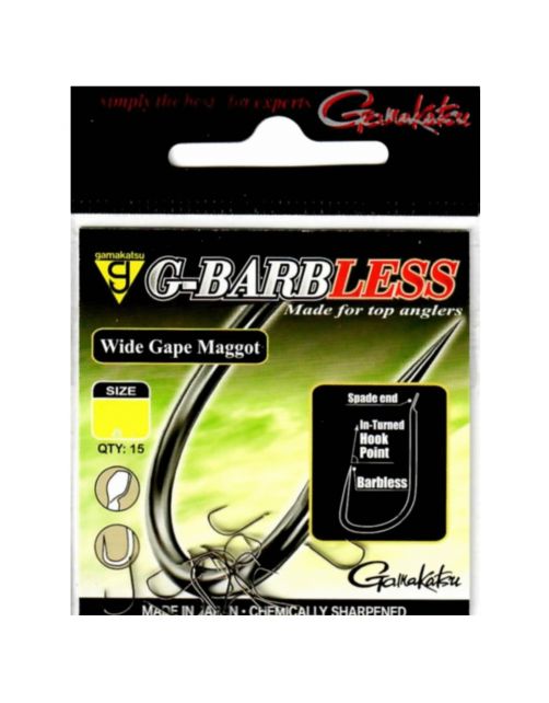 C-Tec Wide Gape Maggot Hooks Barbless #10 - Vishaak -