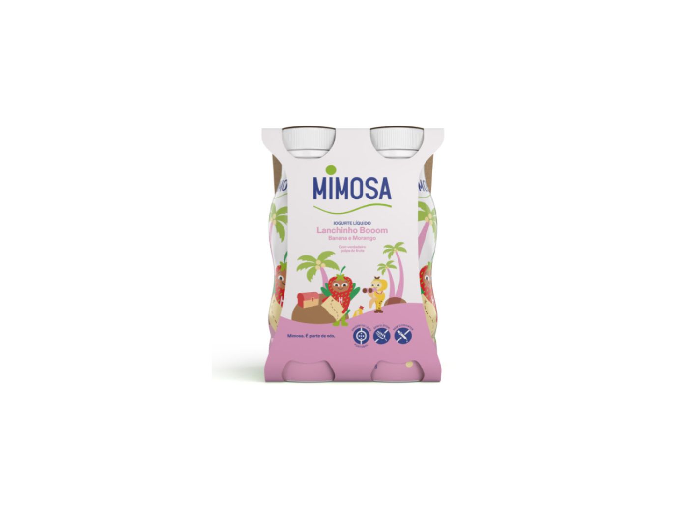 IOGURTE LIQUIDO MIMOSA BANANA / MORANGO 4X151 ML