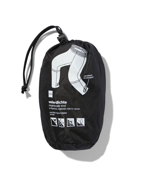 pantalon de pluie pour enfant léger imperméable noir