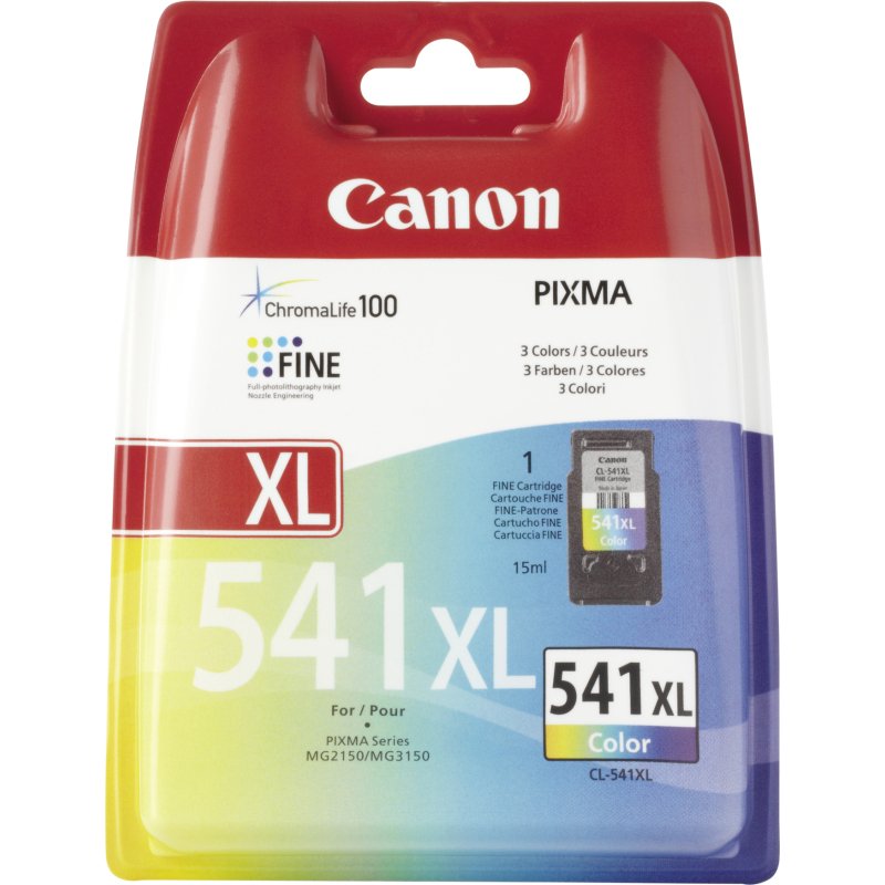Cartouche Canon CL-541XL de 3 couleurs de haute capacité pour imprimante jet d'encre