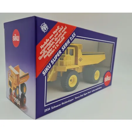 SIKU Super Serie 2934 Schwerer Muldenkipper O&K, Farbe zinkgelb 1:55