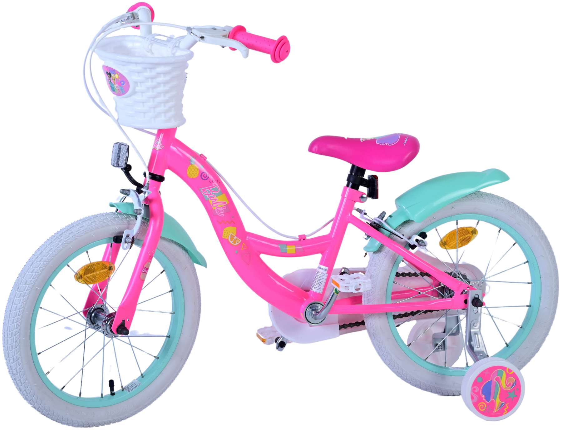 Kinderfahrrad Barbie für Mädchen Fahrrad in Rosa 16 Zoll Kinderrad