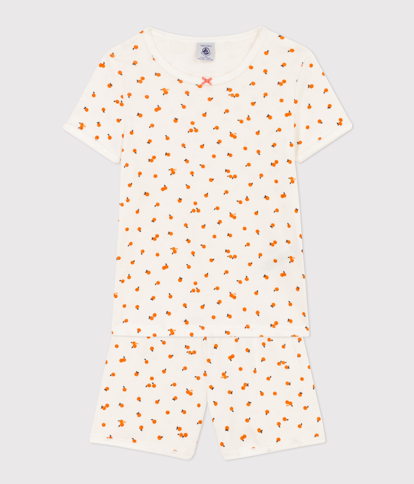 Pyjacourt orangettes coton petite fille