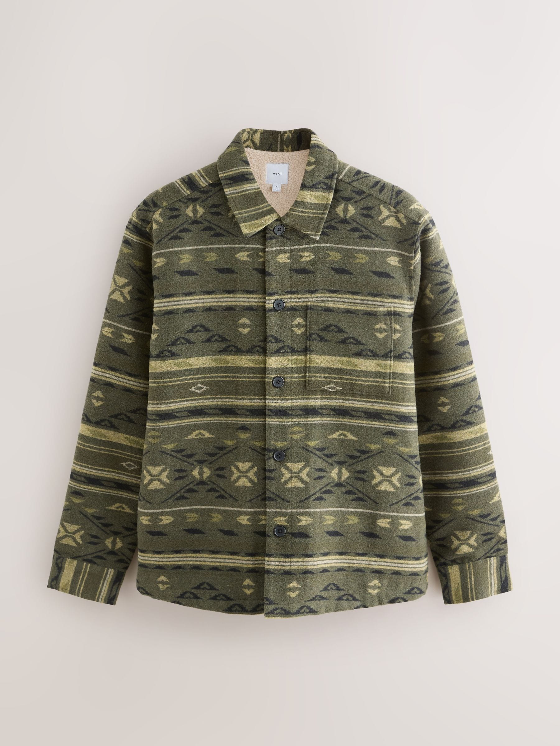 Groen - Navajo Style Borg Lined Shacket